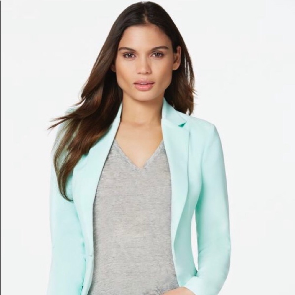JustFab Mint Flap Pocket Blazer NWT